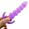 Silicone Beads Butt Prostate Massager Machine G-spot Adult Sex Toys For Woman Men Gay Jelly Anal Plug