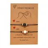 11 estilos 2 unids/set corazón infinito encanto pulseras mujeres hombres hecho a mano amistad pulsera pareja joyería