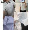 Coton T-shirts Femme À Manches Courtes Plaine Harajuku Surdimensionné T-shirt Femmes D'été Lâche Coréen T-shirts Tops De Base 18 Couleurs 210506