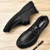 Kleid Schuhe Marke Büro Männer Formale Echtes Leder Mokassin Homme Lace Up Runde Kopf Weiche Männliche Outdoor