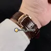 Limited 40mm GP Laureato Miyota Mens Automático Assista 81005-11-131-BB6A Textura branca Dial Rose Gold Case Cabeça de couro marrom relógios Olá_Watch 03b (4)