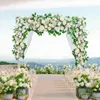 Flores decorativas grinaldas FLOR ROW 100cm DIY Arco de casamento Artificia Wall Arrangement Peonies Rose Decor Evento de jardim de ferro Prop