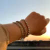 Steampunk Glänsande kristalltenniskedja Armband för kvinnor Charm Par Armband Bangle Hand Estetiska Smycken 2021