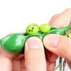 20121減圧玩具電話ストラップ絞り押し付け豆キーホルダーエンドウ大豆キーリングEdamame Fidget Toysキッズギフト