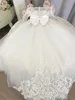 La robe de fille de fleur en dentelle arrondit la première robe de communion des enfants princesse tulle robe de mariage robe de mariage 2-14 ans 232z