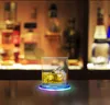 Colorful Led Coaster Cup Holder Mug Stand Light Bar Mat Table Placemat Party Drink Glass Creative Round Square Bottle Pad Home Decor Kitchen Tools 7 Color