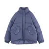 Inverno mulheres pão casaco solto moda sólida neve neve mulher oversize parkas morno algodão jaquetas feminina outerwear azul 211008