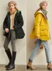 Korean fashion hooded cotton coat winter long loose raglan sleeve 11930344 210527