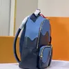 Blå Denim Schoolbag Fashion Unisex Ryggsäck Dubbelficka Ryggsäckar Designers Resväskor Gammal blomma Läderväskor Datorväska