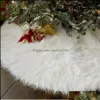Decorações de Natal festivo festa suprimentos casa jardim 122 cm branco pelúcia árvore saia tapete grande nevado tapete de pele de pele de pele