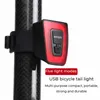 أضواء الدراجة USB المصابيح الخلفية القابلة لإعادة الشحن الخفيفة مقاوم للماء 5 أوضاع خوذة خلفي تسليط الضوء على جبل ركوب الدراجات ديكور 2349