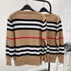 Women's sweater spring and autumn fashion loose classic striped long-sleeved knitted cardigan thin jacket