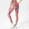 Pocket Tie dye Legging Vita alta Palestra Sport Fitness Pantaloni push-up Allenamento Leggins da corsa 211108