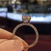 2021 Nieuwe Hot Flash Diamond Round Princess Ring Crystal van Rovskis Fashion Women Engagement Marriage5754220