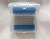 200pcs/box Double Floss Head Dental Interdental Brush Teeth Stick Toothpick Soft Silicone With Portable Case Clean Tool