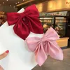 ファッションシフォンビッグボウヘアピンかわいい赤いバレットピンクのヘアクリップ女性ダックヘアグリップ韓国特大の花柄のアクセサリークリップバレット