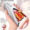 Sexo Massagerautomático masculpator Copo de copo de copo realista de língua e boca vagina bolso de bolso lamber stroker vibratória brinquedo sexual x0320