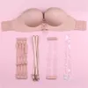 Empurre sutiã lingerie sexy plus sutiãs sem alças para mulheres sem costura sutiã invisível receptor sem roupa para o vestido de noiva dama de honra 210728