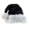 Peluche nero Capodanno Babbo Natale Cappello di Natale Peluche Addensare Cotone Cappello di Natale Buon Natale Festival Forniture Decorazione Y1118