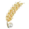 Broches, broches Jackstraw élégant Zircon blé broche luxe femmes broche bijoux belle oreille de broche cadeau pour les femmes