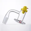 Blender Spin Quartz Banger Bordo smussato Accessori per fumatori Duck Carb Cap Glas Ruby Pearls Banger 10mm 14mm Maschio Joint BSQB01