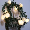 Strängar konstgjorda blommor led strängljus fairy garland christams utomhus navidad dekorationer för hemår bröllop dekor