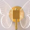 LED Butterfly Slaapkamer Nachtkastje Achtergrond Licht Moderne Woondecoratie Binnenverlichting Wandkandelaar Lamp