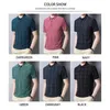 BROWON GRAFIEK T-shirt Mannen Zomer Business Korte Mouwen Casual Losse Plaid Turn-down Collar T-shirts voor 210716