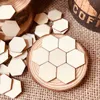 Bokmärke naturligt trä hexagonala bitar diy scrapbooking kreativa bokmärken dekoration handgjorda laserskurna oavslutade prydnader 100 st