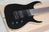 Guitare électrique noire à 8 cordes, sortie d'usine, avec touche en palissandre, 24 frettes, couleur et Logo personnalisés disponibles