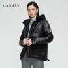 GASMAN Designer Spring Warm Cotton parka Women Coat Short fashion casual Stand-up Collar hooded Women's Autumn jacket 81070 210923