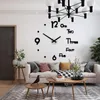 Kısa Duvar Saatleri Akrilik Yaratıcı Oturma Odası DIY Saat Modern Dekoratif Son Stil Orijinal Durum