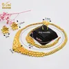 ANIID Jewelery Set Dubai Necklace For Womans Gold Jewelry Wedding Rings Indian Bridal Earrings Bracelet 24k Plated Polynesian H1022