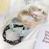 2021 Tkaniny Print Bezel Akcesoria do włosów Kobiety Turban Knot Headband Girl Hairband Opaska Do Wlosowa Diademas Bandeau Wlać Cheveux