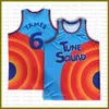 2021 Космическая варенья кинозамысел Squad Basketball Jersey Blue Lebron 6 James 23 MJ 1 Bugs 22 Bill Murray 10 Lola 2 D.duck! TAZ 1/3 Tweety White Top