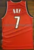 Mens Mulheres Juventude No.7 Brandon Roy Red Basketball Jersey Bordado Adicionar qualquer nome número