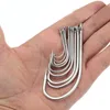 Fishing Hooks 40Pcs Stainless Steel Hook Fishhooks Accessories White Big Extra Long Shank Size 1/0-10/0