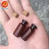 16 * 35 * 7mm 2 ml Cam Amber Şişeler Cork Boş Küçük Kahverengi Tiny Kavanoz Mini Şişeler 100 ADET Ücretsiz Shippinghigh Miktar