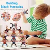 Drewniane Hercules Bilans Building Blocks Akrobatyczne Równoważenie DIY Układanie dzieci Zabawki edukacyjne dla dzieci