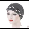 Шапка / черепные шляпы шляпы, шарфы перчатки модные независимы падение доставки 2021 повседневные турбаны женские жемчуги декор Femme Musulman Headscarf Turb