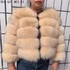 천연 모피 코트 여성의 겨울 재킷 자연 높은 품질의 실제 211112
