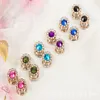 12 pièces/lot mélange couleur fleur aimant coloré broche broche musulman écharpe clips cristal Hijab Clips