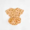 Yaz Bebek Kıyafetleri Giysi Set Küçük Daisy Doğan O Boyun Tee ve Bloomer Bebek Erkek Kız Giyim 210521