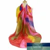 Rainbow Scarf New Women Voile Shawl Long Striped Print Sarongs Hijab Beach Swimsuit Cover Up Bikini Scarf Pareo Bufandas