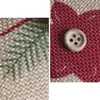 Świąteczne lniane wisiorek wydrukowane małe paski ornamentfivepointed Star Socks Ball Mall Dekoracja ozdoby Zakładka 4487045