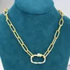 Pendant Necklaces 2021 Design Spiral Oval Carabiner Series Necklace High Quality Copper Zircon Jewelry For Male Female