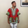 (Snel) Est Fashion Design Afrikaanse Traditionele Print 100% Katoen Dashiki T-shirt voor Unisex 210716