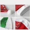 Wholesale paillettes personnalisée réversible magie noël noël santa snapback chapeaux sublimation blank chapeau chapeau de clown drôle