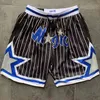 Just Don Basketball Shinds 팀 후퇴 스티치 페이스 메쉬 포켓 Mitchell Ness 스티치 팬탈론 드 발린스토 반바지 남자 Z54