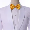 Wysokiej jakości jeden przycisk Biały Paisley Groom Tuxedos Szal Lapel Groomsmen Mens Garnitury Blazery (Kurtka + Spodnie + Krawat) W: 715 201012